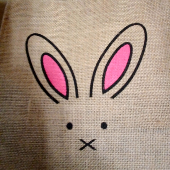 Marlo Lorenz burlap tote Easter bag. New - Picture 1 of 3
